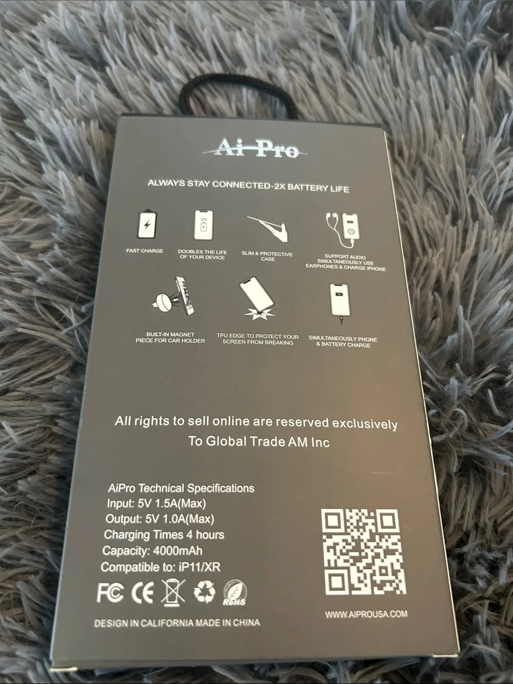 Black Battery Case for iPhone 11 / XR - 4000mAh